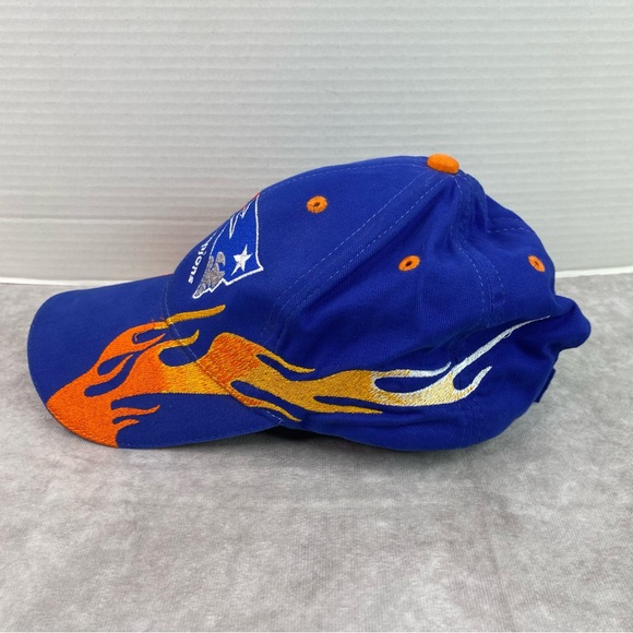 New England Patriots Hat Adult Blue Vintage Retro Flames NFL Football RARE OSFM - Picture 2 of 10